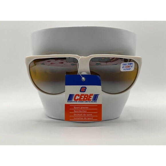 NWT Vintage Cebe Sport Sunglasses | Model 1956G | White with Mirror | France - Picture 2 of 9